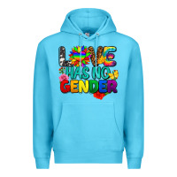 Ocean Blue love has no gender pride Premium Hoodie - FaDigitalArtStudio