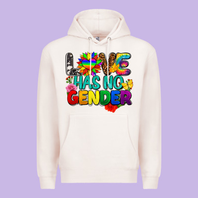 Love Has No Gender Pride Premium Hoodie Designed By Fadigitalartstudio