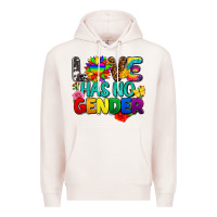 Pale Pink love has no gender pride Premium Hoodie - FaDigitalArtStudio