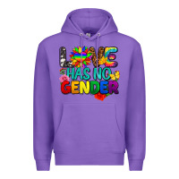 Purple love has no gender pride Premium Hoodie - FaDigitalArtStudio