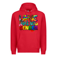 Red love has no gender pride Premium Hoodie - FaDigitalArtStudio