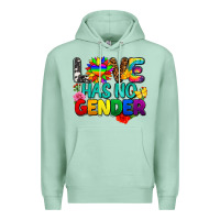 Seafoam love has no gender pride Premium Hoodie - FaDigitalArtStudio
