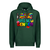 Sports Green love has no gender pride Premium Hoodie - FaDigitalArtStudio