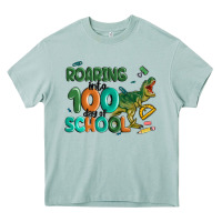Arona roaring into 100 day of school Heavy Core Tee - MaliasSmallBusiness