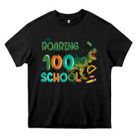 Black roaring into 100 day of school Heavy Core Tee - MaliasSmallBusiness