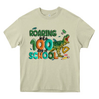Mossy roaring into 100 day of school Heavy Core Tee - MaliasSmallBusiness