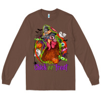 Chestnut Chick or treat Halloween Long Sleeve Tee - NancyCooperArtShop