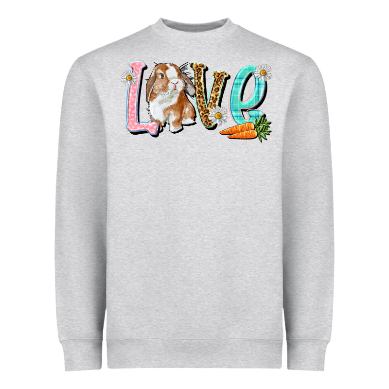 Love Easter Rabbit Easter Day Heavyweight Sweatshirt by HowdyJamesFarm | Teevron