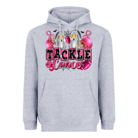 Heather Grey tackle cancer with ghosts playing football Heavyweight Hoodie - LillyAllenDesigns