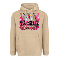 Mushroom tackle cancer with ghosts playing football Heavyweight Hoodie - LillyAllenDesigns