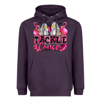 Plum tackle cancer with ghosts playing football Heavyweight Hoodie - LillyAllenDesigns
