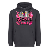 Smoke tackle cancer with ghosts playing football Heavyweight Hoodie - LillyAllenDesigns