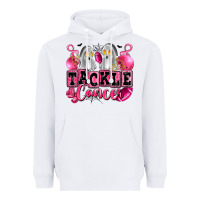 Tackle Cancer With Ghosts Playing Football Heavyweight Hoodie | Teevron