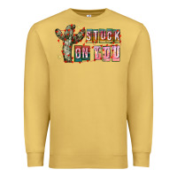Antique Gold Stuck on You Premium Sweatshirt - CowhideDigitalArt