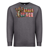 Charcoal Heather Stuck on You Premium Sweatshirt - CowhideDigitalArt