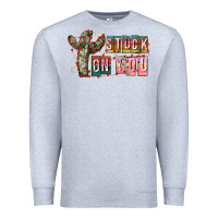 Heather Grey Stuck on You Premium Sweatshirt - CowhideDigitalArt