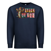 Navy Stuck on You Premium Sweatshirt - CowhideDigitalArt