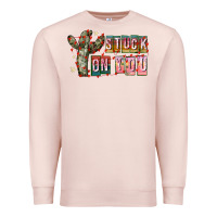 Pale Pink Stuck on You Premium Sweatshirt - CowhideDigitalArt