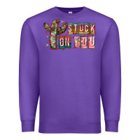 Purple Stuck on You Premium Sweatshirt - CowhideDigitalArt