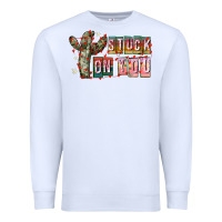 White Stuck on You Premium Sweatshirt - CowhideDigitalArt