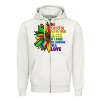 Oatmeal Heather Be careful who you hate it could be someone you Zipper Hoodie - FaDigitalArtStudio
