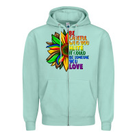 Seafoam Be careful who you hate it could be someone you Zipper Hoodie - FaDigitalArtStudio