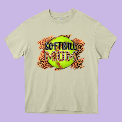 Softball Mom Heavy Core Tee Designed By Adodesignshop