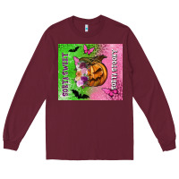 Burgundy Sorta sweet sorta spooky Long Sleeve Tee - NancyCooperArtShop