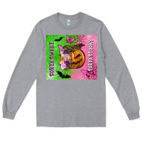 Heather Grey Sorta sweet sorta spooky Long Sleeve Tee - NancyCooperArtShop