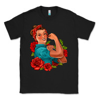 Black hispanic strong woman with roses Classic Tee - Jasminsmagicworld