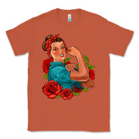 Copper hispanic strong woman with roses Classic Tee - Jasminsmagicworld