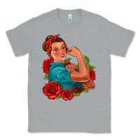 Heather Grey hispanic strong woman with roses Classic Tee - Jasminsmagicworld