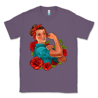 Lavender hispanic strong woman with roses Classic Tee - Jasminsmagicworld