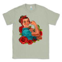 Matcha hispanic strong woman with roses Classic Tee - Jasminsmagicworld