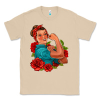 Mushroom hispanic strong woman with roses Classic Tee - Jasminsmagicworld