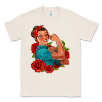 Natural hispanic strong woman with roses Classic Tee - Jasminsmagicworld