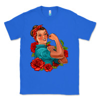 True Royal hispanic strong woman with roses Classic Tee - Jasminsmagicworld