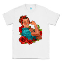 White hispanic strong woman with roses Classic Tee - Jasminsmagicworld