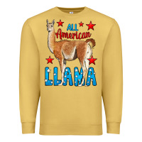Antique Gold All American Lama Premium Sweatshirt - LillyAllenDesigns
