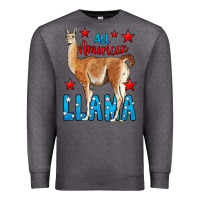 Charcoal Heather All American Lama Premium Sweatshirt - LillyAllenDesigns