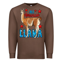 Chestnut All American Lama Premium Sweatshirt - LillyAllenDesigns