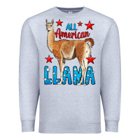 Heather Grey All American Lama Premium Sweatshirt - LillyAllenDesigns