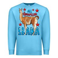 Ocean Blue All American Lama Premium Sweatshirt - LillyAllenDesigns
