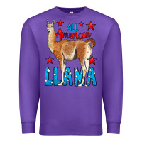 Purple All American Lama Premium Sweatshirt - LillyAllenDesigns