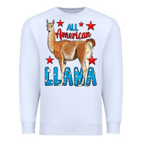 White All American Lama Premium Sweatshirt - LillyAllenDesigns