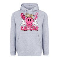 Heather Grey hey cancer with middle fingers Heavyweight Hoodie - LillyAllenDesigns