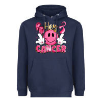 Navy hey cancer with middle fingers Heavyweight Hoodie - LillyAllenDesigns