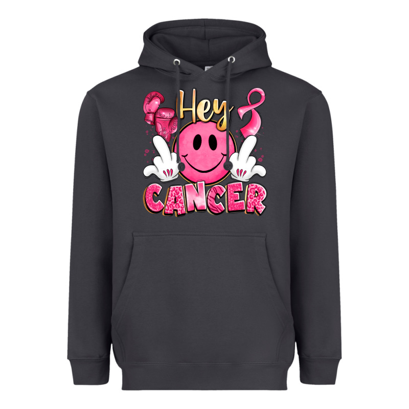 Hey Cancer With Middle Fingers Heavyweight Hoodie by LillyAllenDesigns | Teevron