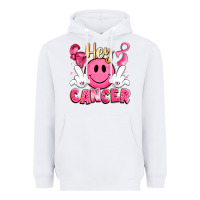 White hey cancer with middle fingers Heavyweight Hoodie - LillyAllenDesigns