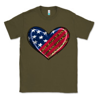 Army Green leopard with american flag Classic Tee - RanaPortraitStore
